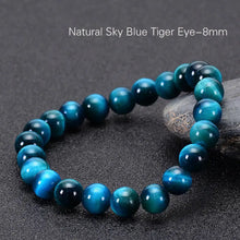 Load image into Gallery viewer, Buddha Padmasana Blue Tiger Eye Protection Bracelet Buddha padmasana