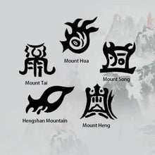 Load image into Gallery viewer, Buddha Padmasana Black Obsidian Taoism Five Sacred Mountains Nine-Character Mantra Carved Purification Yin Yang Necklace Pendant Buddha padmasana