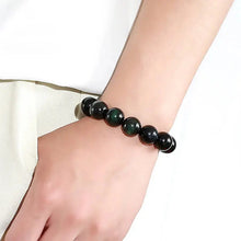 Load image into Gallery viewer, Buddha Padmasana Natural Green Eye Obsidian Wealth Bracelet - Buddha padmasana