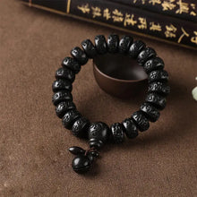 Load image into Gallery viewer, Buddha Padmasana Tibetan Lightning Strike Wood Protection Bracelet Buddha padmasana
