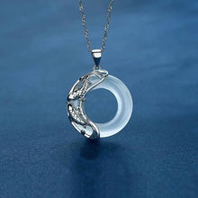 Load image into Gallery viewer, Buddha Padmasana Natural White Jade Koi Lucky Necklace - Buddha padmasana