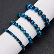 Load image into Gallery viewer, Buddha Padmasana Blue Tiger Eye Protection Bracelet Buddha padmasana